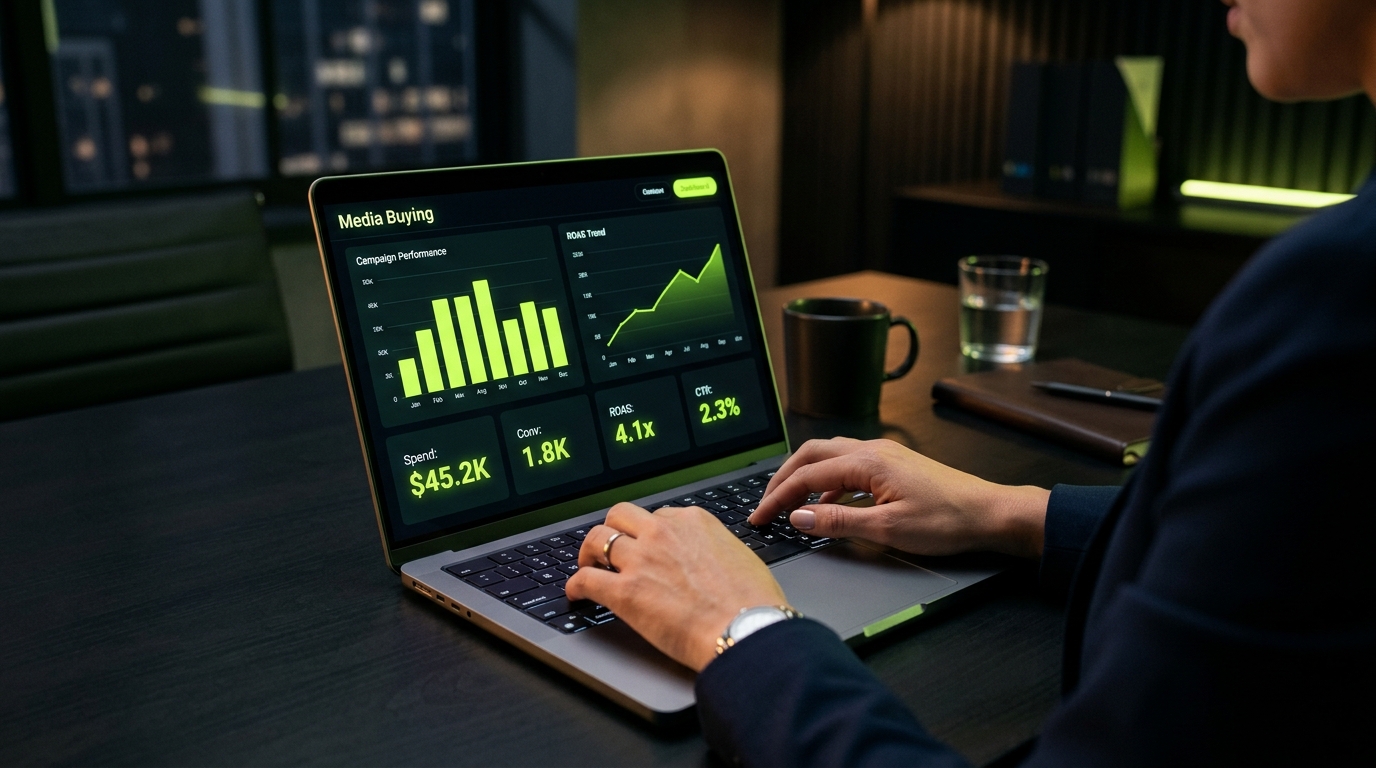 Live Campaign Analytics Dashboard on Laptop
